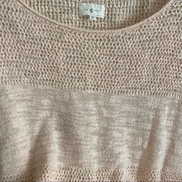 Lou & Grey Light Pink Long Sleeve Knit Sweater Sz XS - Picture 4 of 9